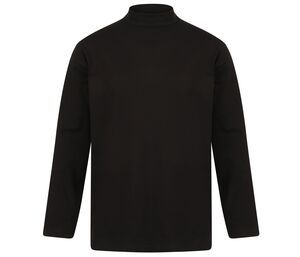 Henbury H020 - Langarm Rollkragenshirt Schwarz