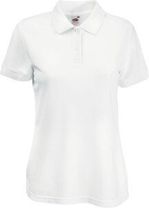 Fruit of the Loom SC63212 - Piqué Poloshirt Mischgewebe Damen Weiß