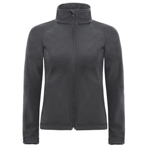 B&C B630F - Damen Softshell Jacke mit Kapuze Dunkelgrau