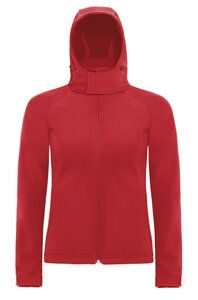 B&C B630F - Damen Softshell Jacke mit Kapuze Rot
