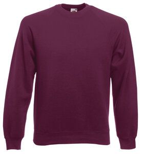 Fruit of the Loom SS270 - Klassische 80/20 Raglan Sweatshirt Burgund