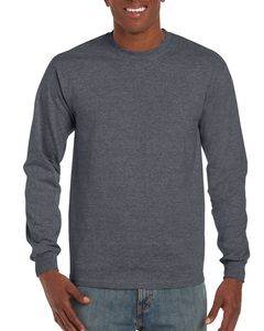 Gildan GD014 - Ultra Cotton ™ Langarm-T-Shirt Herren Dark Heather