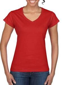 Gildan GD078 - Softstyle ™ V-Ausschnitt T-Shirt Damen Rot