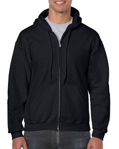 Gildan GD058 - HeavyBlend ™ Kapuzensweatshirt mit Reißverschluss Herren Schwarz