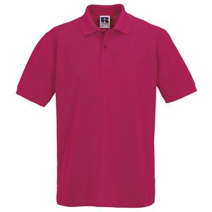 Russell J569M - Klassisches Baumwoll Poloshirt Fuchsie