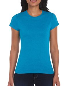 Gildan 64000L - Softstyle® Tailliertes Kurzarm-T-Shirt Damen Antique Sapphire