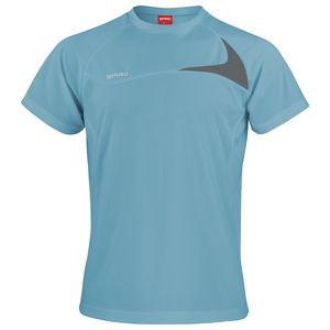 Spiro S182M - Sport T-Shirt Aqua/ Grey