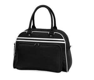 Bag Base BG075 - Retro "bowling bag" kleine Reisetasche Black/ White