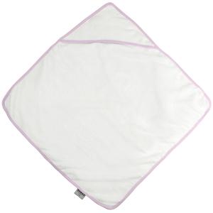 Towel city TC036 - Kapuzenhandtuch für Babys White/ Pink