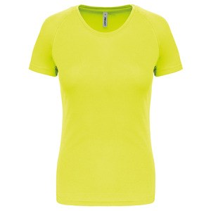 Proact PA439 - Damen Basic Sport Funktionsshirt Kurzarm Fluorescent Yellow