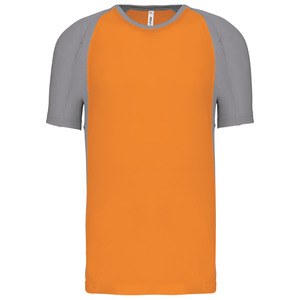 ProAct PA467 - HERREN KURZARM RUNDHALS BICOLOR T-SHIRT Orange / Fine Grey