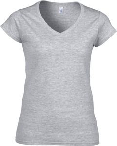 Gildan GI64V00L - Softstyle® V-Ausschnitt T-Shirt Damen Sport Grey