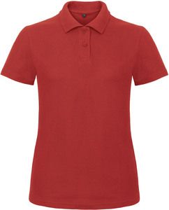B&C CGPWI11 - Damen Poloshirt aus Baumwolle Rot
