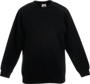 Fruit of the Loom SC62039 - Kinder Raglan Sweatshirt (62-039-0) Black/Black