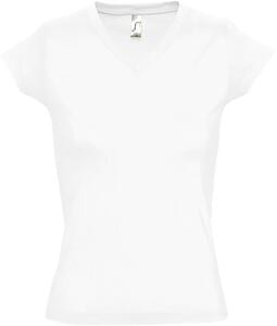 SOL'S 11388 - Damen V-Neck T-Shirt Moon Weiß