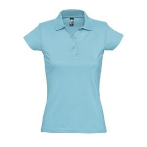 SOL'S 11376 - Damen Jersey-Poloshirt Kurzarm Prescott Atoll Blue