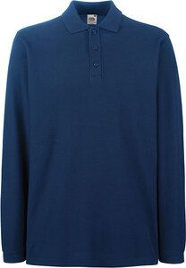 Fruit of the Loom SC63310 - Premium Langarm Poloshirt Navy