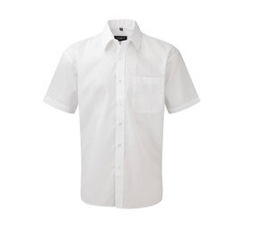 Russell Collection JZ935 - Pflegeleichtes Kurzarm Hemd Herren Weiß