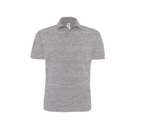 B&C BC440 - Heavymill Poloshirt Herren Heather Grey