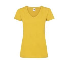 Fruit of the Loom SC601 - Lady Fit V Neck T-Shirt (61-398-0) Sunflower