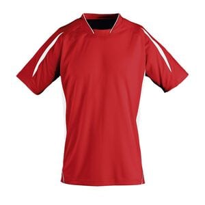 SOL'S 01638 - Fein Gearbeitetes Kurzarm Shirt FÜr Erwachsene Maracana Red / White
