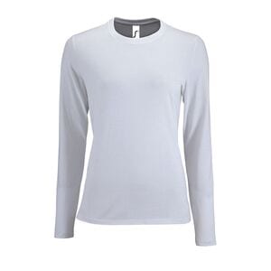 SOL'S 02075 - Damen T Shirt Langarm Imperial Lsl  Weiß