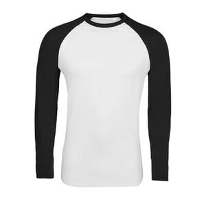 SOL'S 02942 - Herren Raglan T Shirt Langarm Funky Lsl Weiß / Schwarz