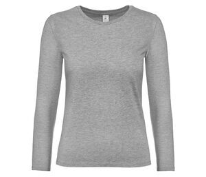 B&C BC08T - Langarm-T-Shirt für Damen Sport Grey