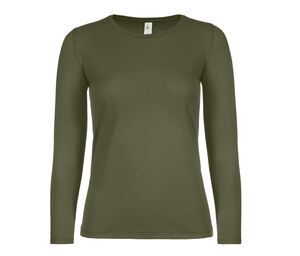 B&C BC06T - Langarm-T-Shirt für Damen Urban Khaki