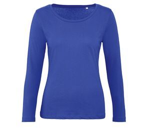B&C BC071 - Damen Langarm T-Shirt 100% Bio-Baumwolle Cobalt Blau