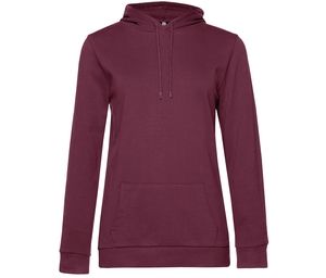 B&C BCW04W - Damen Kapuzenpullover Wine