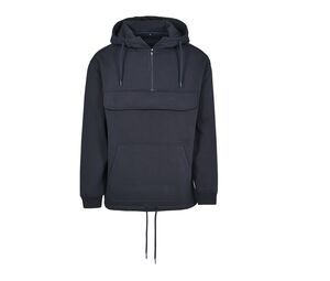 Build Your Brand BY098 - Herren Sweatshirt mit Kapuze und Reißverschlusskragen Navy