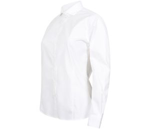 Henbury HY533 - Langärmeliges Damen Stretchhemd Weiß