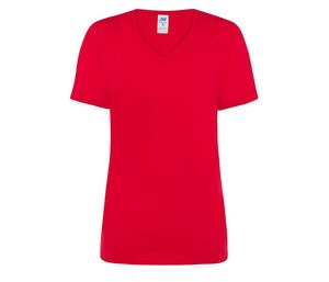JHK JK158 - Damen T-Shirt mit V-Ausschnitt 145 Rot