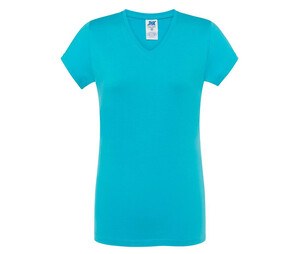 JHK JK158 - Damen T-Shirt mit V-Ausschnitt 145 Türkis