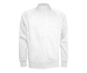 JHK JK296 - Sweatshirt mit Reißverschluss Unisex Weiß