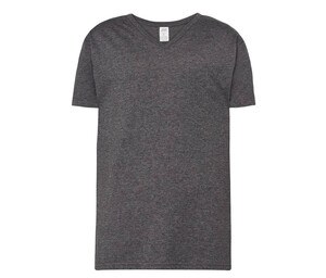 JHK JK401 - T-Shirt mit V-Ausschnitt 160 Charcoal Heather