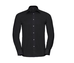 Russell Collection JZ922 - Oxford Hemd Langarm Black