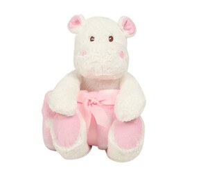 Mumbles MM606 - Teddybär und Abdeckung Weiß / Pink