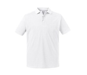 RUSSELL RU508M - Herren Poloshirt aus Bio-Baumwolle Weiß