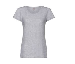 Fruit of the Loom SC1422 - Frauen rundes Nacken-T-Shirt Heather Grey