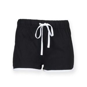 SF Women SK069 - Damen Retro Shorts Black / White