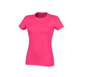 Skinnifit SK121 - "Feel Good" Damen T-Shirt Fuchsie