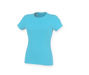 Skinnifit SK121 - "Feel Good" Damen T-Shirt Surf Blue