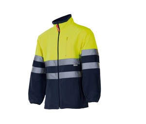 VELILLA VL183 - FLEECE BICOLOR HOHE SICHTBARKEIT Fluo Yellow / Navy