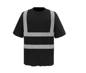 Yoko YK410 - Reflektierendes kurzärmeliges T-Shirt Black