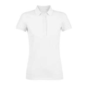 NEOBLU 03189 - Damen-Piqué-Poloshirt mit verdeckter Knopfleiste Owen Damen Blanc optique