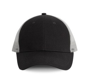 K-up KP158 - 6-Panel-Trucker-Kappe Dunkelgrau / Hellgrau