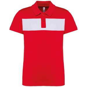 Proact PA494 - Kurzarm-Polohemd für Kinder Sporty Red / White