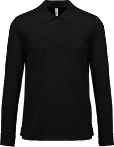 Proact PA495 - Langarm-Polohemd Cool Plus® für Erwachsene Black
